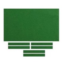 전문 당구 당구대 천 + 6 PCS 스트립 실내 당구장용 당구 스누커 천 펠트, 9피트 그린, 혼합 양모