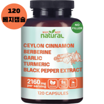 실론시나몬 마늘 베르베린 강황 추출물 Why Not Natural 120베지캡슐, 120캡슐