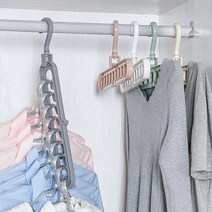 공간 절약 활용 옷걸이 틈새활용 원룸 자취 행거 멀티 접히는 매직 옷걸이, 02. 그린