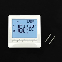 스마트 온도컨트롤러스마트 온도 조절 시스템 용 백라이트 장착 나사가있는 터치 스크린 서모 스탯 전자 피, 한개옵션0
