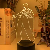 3D 홀로그램 팬 프로젝터 디스플레이 팬을위한 3d 야간 조명 램프 선물 침실 장식, 7가지 색상 리모컨 없음