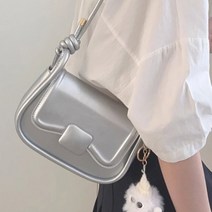 그녀의 신발 / 베이직 커버 버클 키링 숄더백 블랙 아이보리 핑크 라