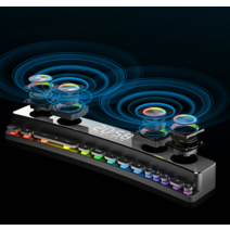 블루투스 사운드바 스피커 디지털 시계 LED라이트 SH39 SOUNDBAR SPEAKER, A모델-블랙