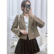 블레이저 옷 크롭 정장 자켓 체크 개미가 타고 있어요 한지은 작은아씨들 김고은 남지현 버튼 간절기 빅마우스 윤아 장규리 벨트 선미 박지영