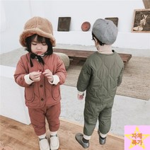 리나베베 누빔포켓 버튼 깔깔이
