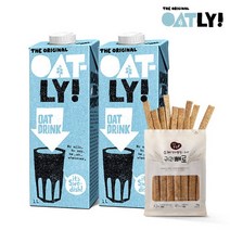 [오틀리] 귀리우유 1L2팩+빼로스틱 귀리과자 1종, 주문선택:오리지널 1L 2팩+오리지널