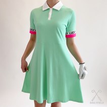 여성 골프 원피스 럭키 시보리 카라 골프웨어
