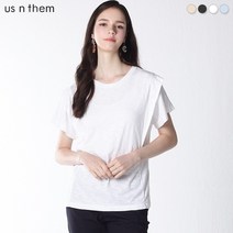 [어스앤뎀] [US N THEM] 윙 레이디 코튼 티셔츠 (택가격25800원)