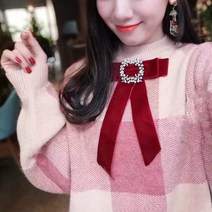 남성 와이셔츠핀 니들핀 여성용 나비 넥브로치 영국 연회 정장 액세서리 대학 스타일 셔츠 스웨터 넥복고풍 벨벳 칼라 꽃