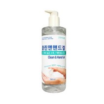 클린앤핸드겔 손소독제 500ml 펌프형 대용량 손세정제, 1병