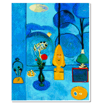 모모픽스 보석십자수 40x50cm 캔버스액자, DI19 앙리마티스 푸른유리창
