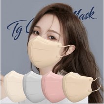 티지 컬러마스크 새부리형 국내산 14가지 컬러 호흡이 편한 패션마스크 30매, 코랄