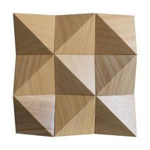 사운드디퓨저 음향 싱가포르 미국 30x30cm 2 차 기능 저주파 트랩 어쿠스틱 사운드 흡수 디퓨저 단단한 나무 모자이크 타일 벽 패널, 02 Poplar Wood, 11 Pieces
