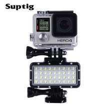 다이빙 라이트 led 방수 필 gopro 6/5/4/3 수중 147 피트, 01 Black