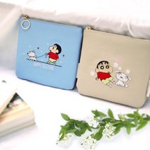 플라잉웨일즈 짱구는못말려 심플파우치 S, 블루, 1개