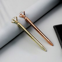 큐빅 보석 다이아몬드 볼펜 사은품 판촉물 선물용, 로즈골드