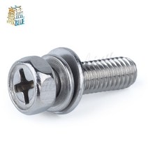 특수볼트Gb9074.13 304 스테인레스 스틸 크로스 헤드 외부 육각 3 조합 나사 M4 M5 M6 M8 볼트 6 각 결합, 03 M5 50pcs_03 35mm