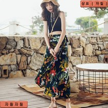 해외배송상품 A라인 플레어 롱 랩 스커트 하늘하늘 시폰 스커트 여름비치 바캉스 롱-30324