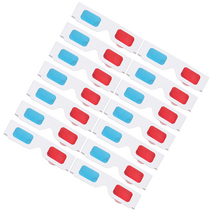 100Pcs 3D Glasses Kids Adults Paper Red And Blue Game Anaglyph Cardboard for Home, 01 White