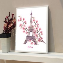 에펠탑 보석십자수 거실 캔버스형 벽장식 DIY 수제 십자수 세트 집들이선물, 40x50CM
