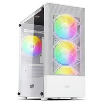 darkFlash DK200 MESH RGB ADVANCED 강화유리 화이트 미니타워 케이스, 1개, 선택하세요