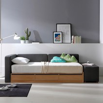 베디스 글로시 수납형 쇼파베드 미니침대 싱글침대, 프레임+018-3 7존독립 라텍스 매트리스