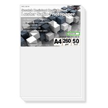 스크래치 저항 반광택 사틴 인화지 260g A4 50매 1권 210x297mm RC용지