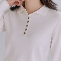 바네사빈 비스코스 카라 단추 니트 v00163
