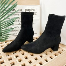 구두모모 샤이드 슬림라인 삭스앵클부츠 (5cm)