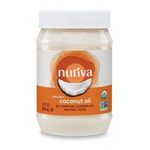Nutiva 유기농 스팀 정제 코코넛 오일 15 액량 온스 USDA 유기농 비 GMO 비건 케토 팔레오 요리용 중성 향 및 향 & 피부 및 모발용 천연 보습제, 15 Fl Oz (Pack of 1)