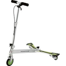 Razor 라조 PowerWing 캐스터 스쿠터 - 스위트 피, Standard Packaging, Silver/Green DLX