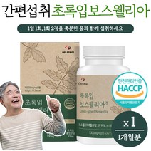 프리미엄 보스웰리아 60정 1통 보스웰릭산 65% 이상 함유 AKBA KBA 프랑킨센스 나무 수액 유향나무 초록입홍합 우슬 버드나무 껍질 치커리