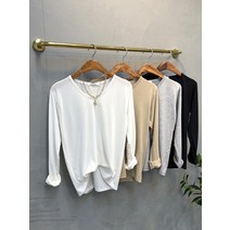 럭키567 / 1+1 V넥 스판 데일리 기본티셔츠 4color