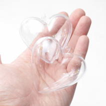 투명공 플라스틱 투명캡슐 아크릴볼, 1, 02 투명공 하트  6cm 5set