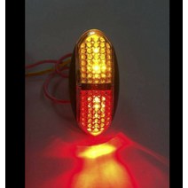 테일램프 4LED 범용 자동차 방수 레드 앰버 표시기 사이드 마커 클리어런스 램프 트레일러 트럭 10V-30V 10, 한개옵션0