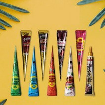 부엉이상점[]골레차 헤나타투 염료 콘, 내츄럴콘(1+1), 블랙콘(1+1)