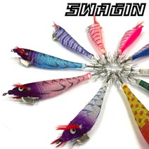 백경 스웨긴 SG-523 미니스퀴드히어로 미니삼봉에기 한치 갑오징어 쭈꾸미 문어 에기, 1