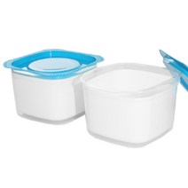 아침과저녁 전자레인지 찜기 용기 1600ml (대형) 2세트, 대용량 용기 2개