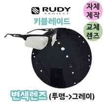 자체체작 루디프로젝트 키블레이드 투명 그레이 변색 교체 호환 리필 렌즈 야구 골프 스포츠, (편광) 프로 골프 렌즈