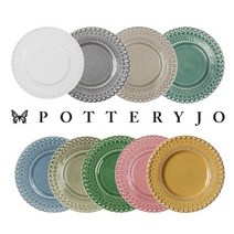 포터리조 데이지 릴리프 패턴 웨어 원형 플레이트 9컬러 테이블 유광 접시, Faded Army(연그린), 딥 플레이트(스프 볼)