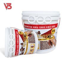 크림형 방수제 퍼터씰 아크릴 실링제 대로 V3 수용성 씰링 보수 백색, 4Kg