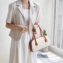 헤링본 코튼 데일리백 AB111 투톤백