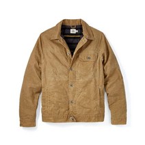 Huckberry Flint and Tinder 남성 플란넬 안감 왁스 트러커 재킷 방수 및 내후성 필드 탠 5538772801, Regular Fit