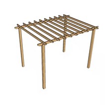 조립식 파고라 흡연장 정자 원목 화단 공원 산책로, 3m x 3m x 2.6m 높이