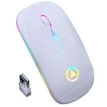 게이밍마우스 게임용 컴퓨터 24GHz 무선 마우스 RGB 충전식 자동 Mause LED 백라이트 인체 공학적 게임 노, 03 03, 한개옵션1