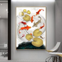 사무실 현관 구어도 행운 인테리어 재물운 그림 보석 십자수 재료, 80x120cm