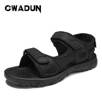 Cwadun 남성용 캐주얼 벨크로샌들