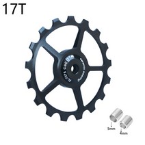 자전거 가이드 휠 10T-17T MTB 세라믹 베어링 자키 풀리 도로 자전거 후면 Derailleur 사이클링 자전거 부품, Black17T