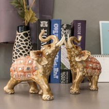 SY몰 오렌지 펄 코끼리 특대 코끼리조각상 재물운소품