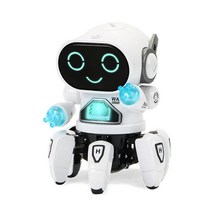 Emo 로봇 스마트 로봇 음성 명령 센서 노래 춤 반복 장난감 어린이 소년 소녀 말하기, Dancing Robot White, Dancing Robot White